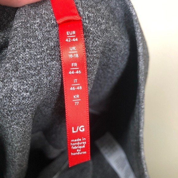 Spanx Seamless Heathered Gray Full Length Compression Legging Large - Picture 7 of 8